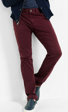Guys Who Want to Look Sharp in Casual Clothes: 10 Tips (2021)  Express Burgundy Chinos