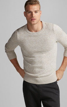 Express Crew Neck Sweater Tan