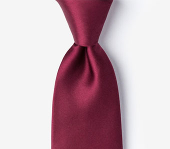 Solid maroon burgundy tie