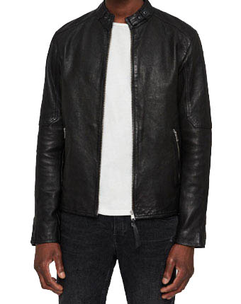 All Saints black racer leather jacket
