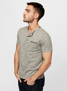 Express Grey Henley shirt