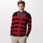 Black & Red Striped Cardigan