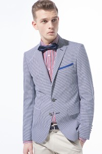 checked shirt and bow tie