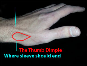 Thumb dimple