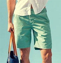 Bright green shorts