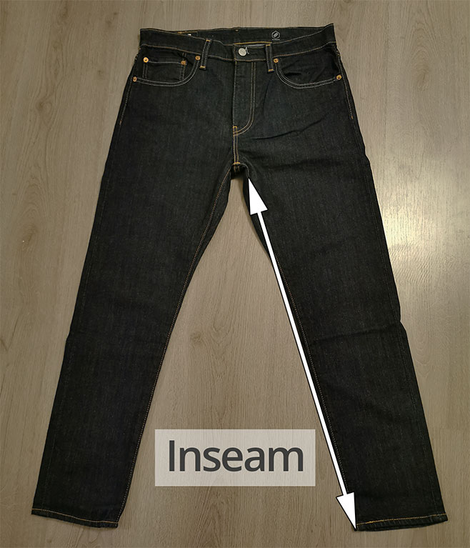 Inseam of jeans