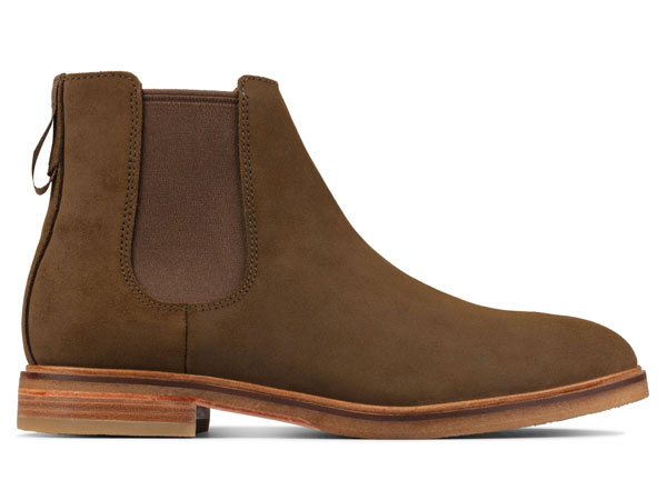 Clarks Clarkdale Gobi Dark olive Suede Chelsea Boots