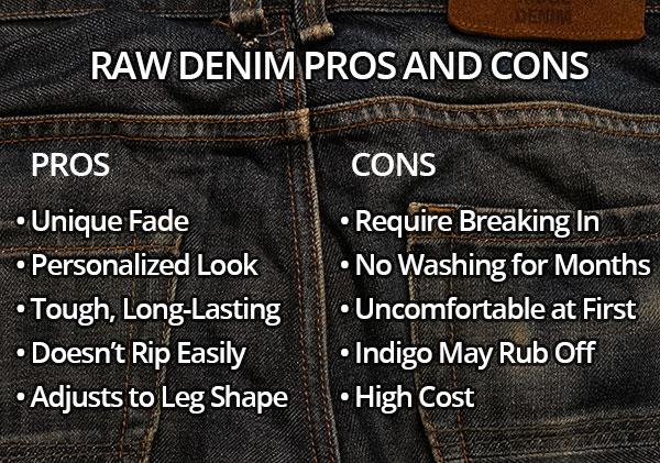 raw denim pros and cons