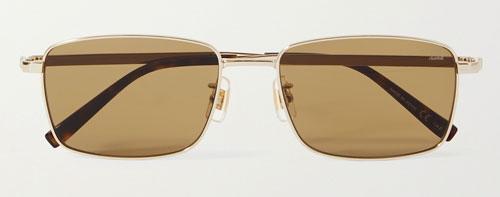 Gold square sunglasses