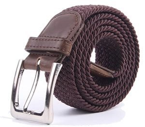 Brown woven belt