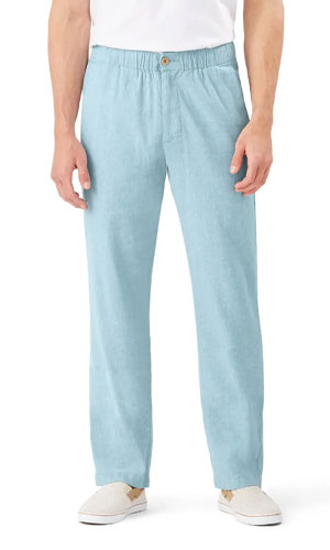 Blue linen pants