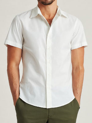 White short-sleeve shirt