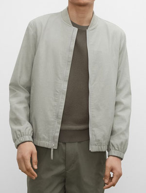 Grey bomber jacket