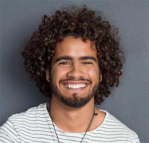 Man with coiled hair