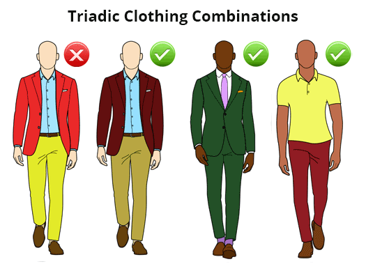 examples of Triadic clothing combinations