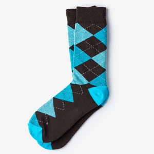 blue argyle socks