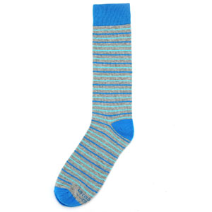 blue gray striped dress socks