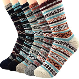 cozy fair isle sock 5-pack