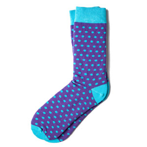 Purple dotted socks