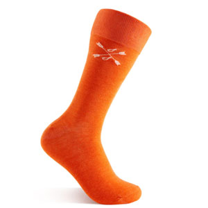 orange colored dress socks