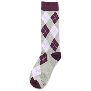 purple argyle socks