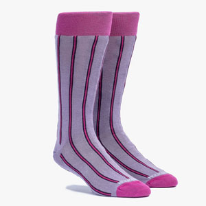 purple stripe dress socks