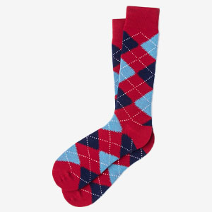 red argyle socks