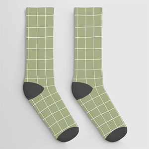 green squares socks
