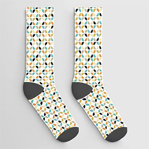multi color patterned socks