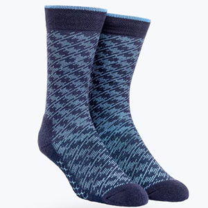blue patterned socks