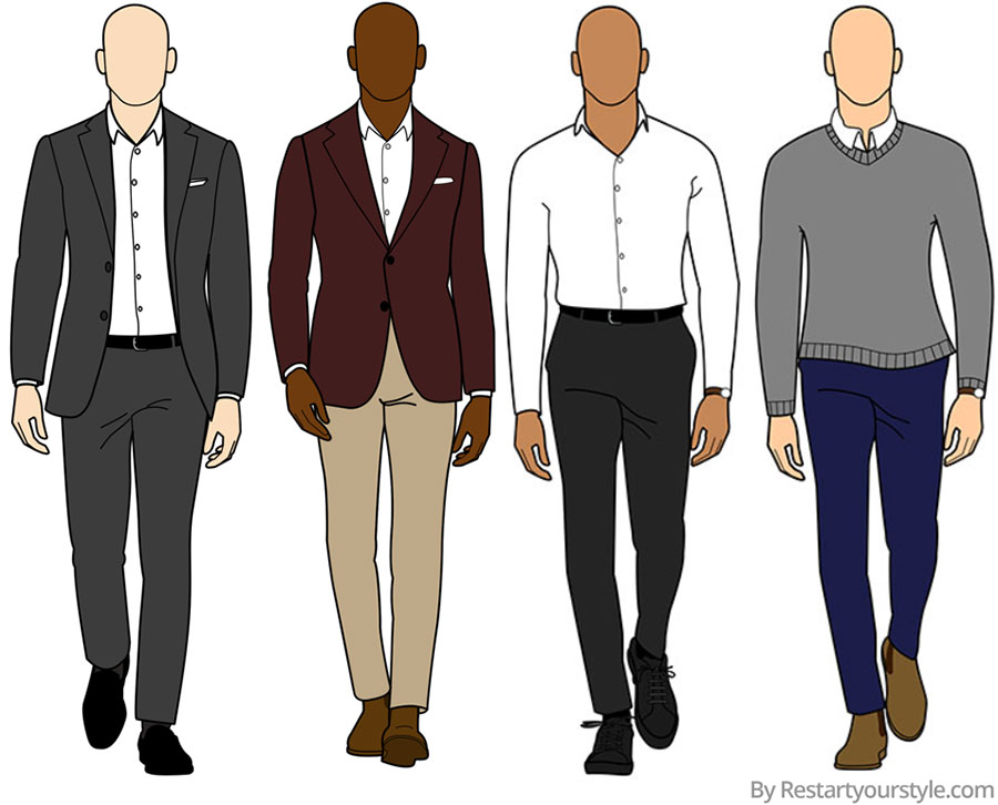 Smart casual business attire 2024 male