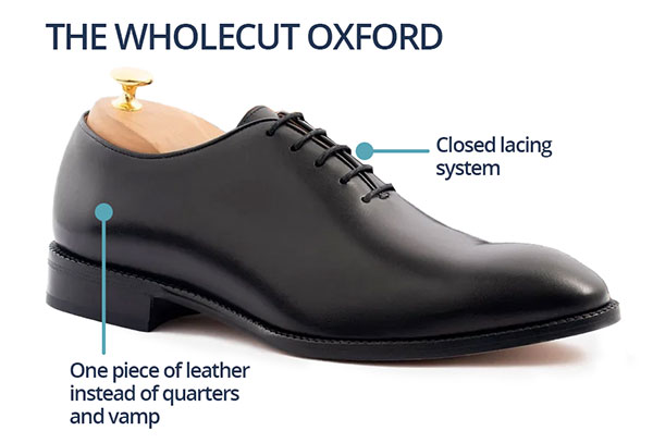 Wholecut shoe characteristics