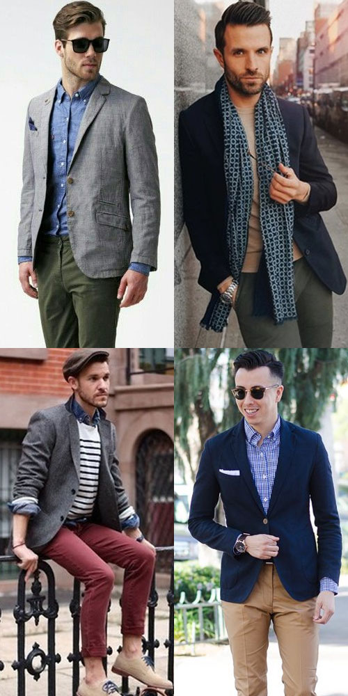 how to wear chinos with a blazer