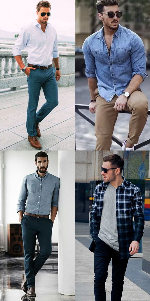 how to wear chinos with a shirt