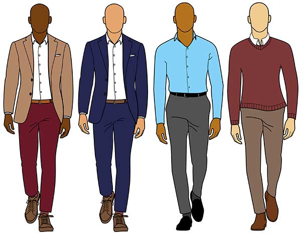 Business casual outfit examples without tie
