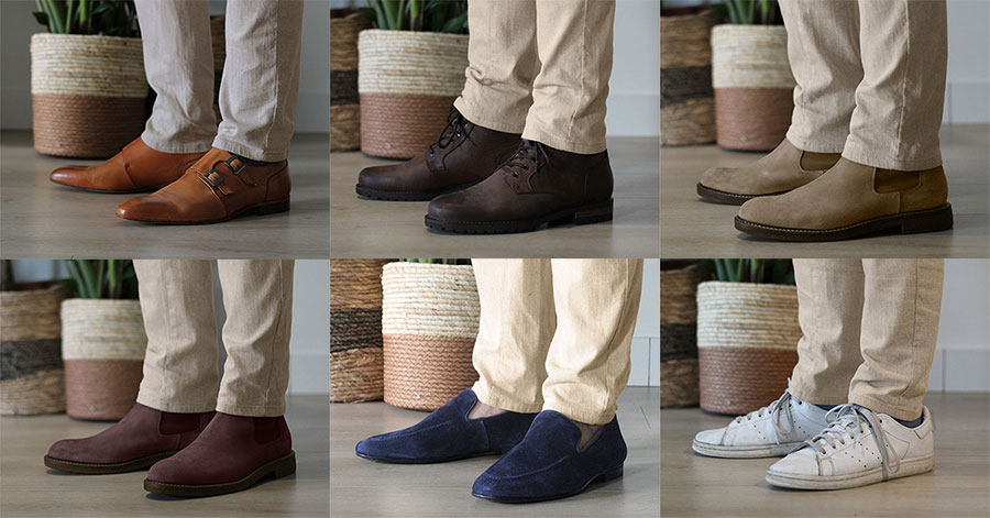 How To Match Beige Trousers With Different Color Shoes 